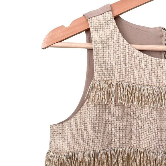 Anthropologie Sunday in Brooklyn Metallic Fringe Tank Top Blouse Size XS - Picture 5 of 11